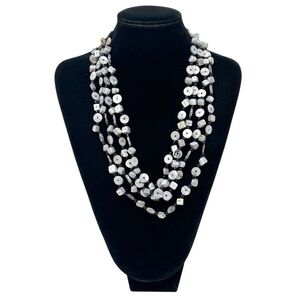 Premier Designs Multi-Strand Abalone Shell Seed Beads Necklace